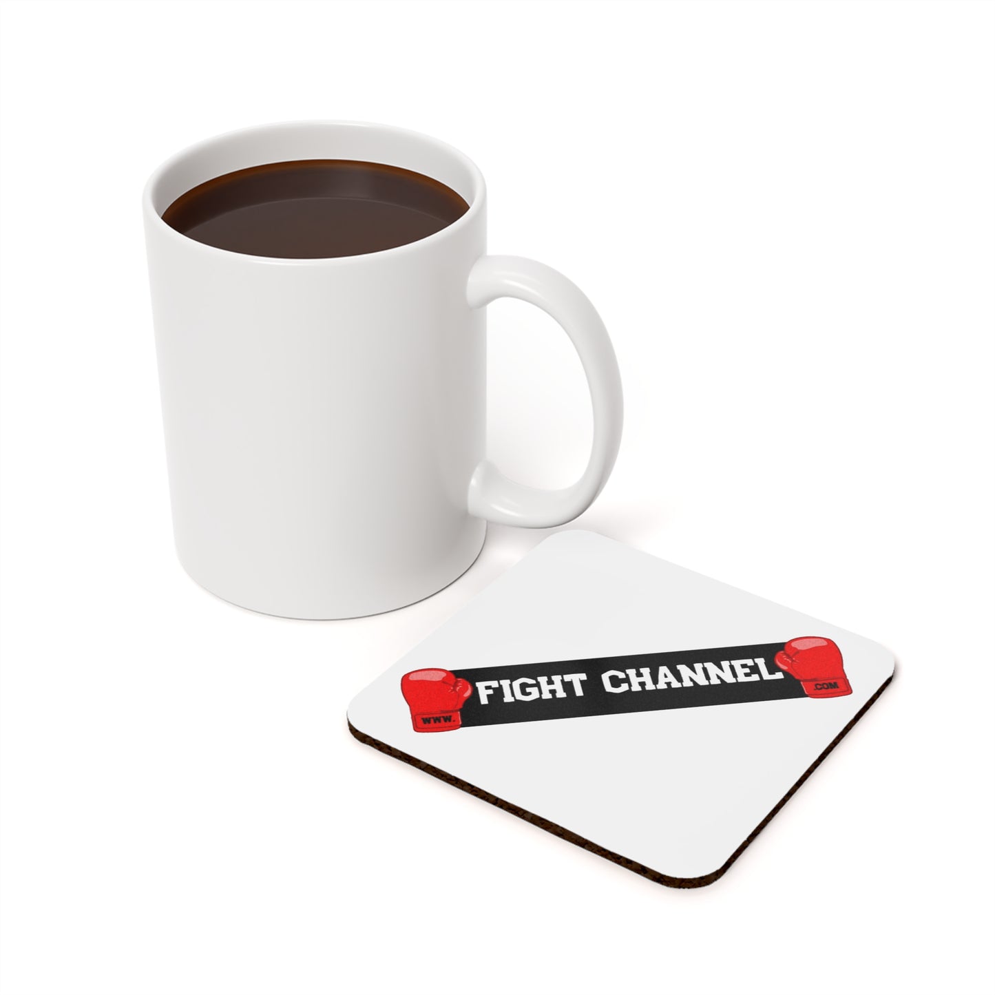 Fight Channel Cork Back Coaster