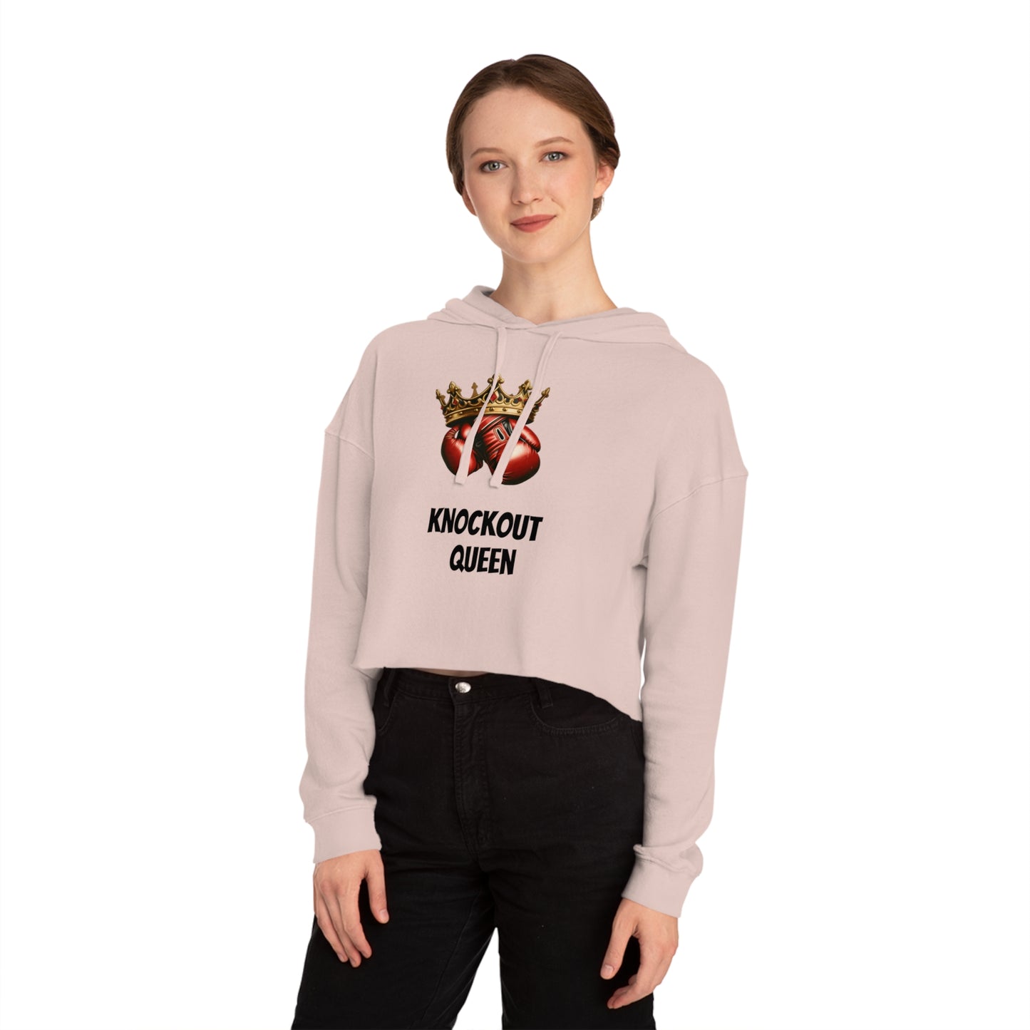 Knockout Queen Women’s Cropped Hooded Sweatshirt