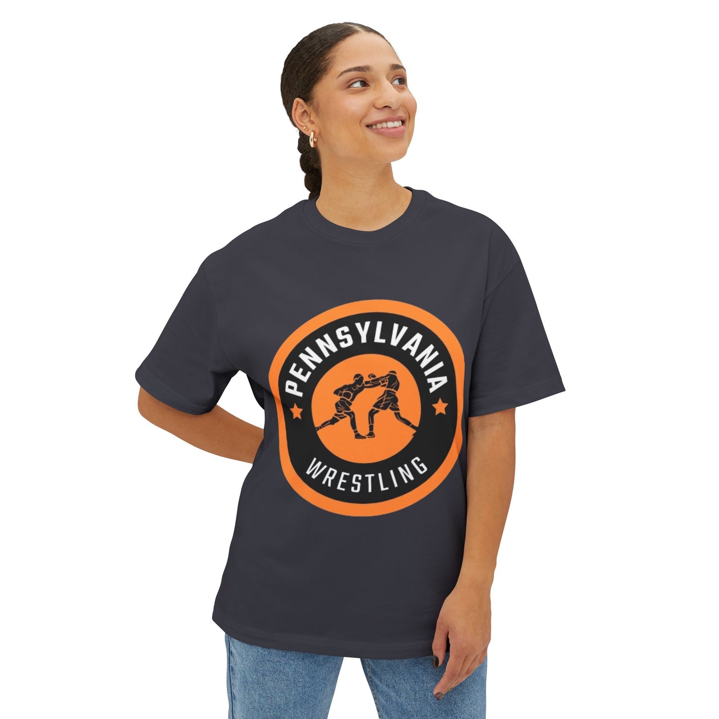 Pennsylvania Wrestling Unisex Oversized Boxy Tee