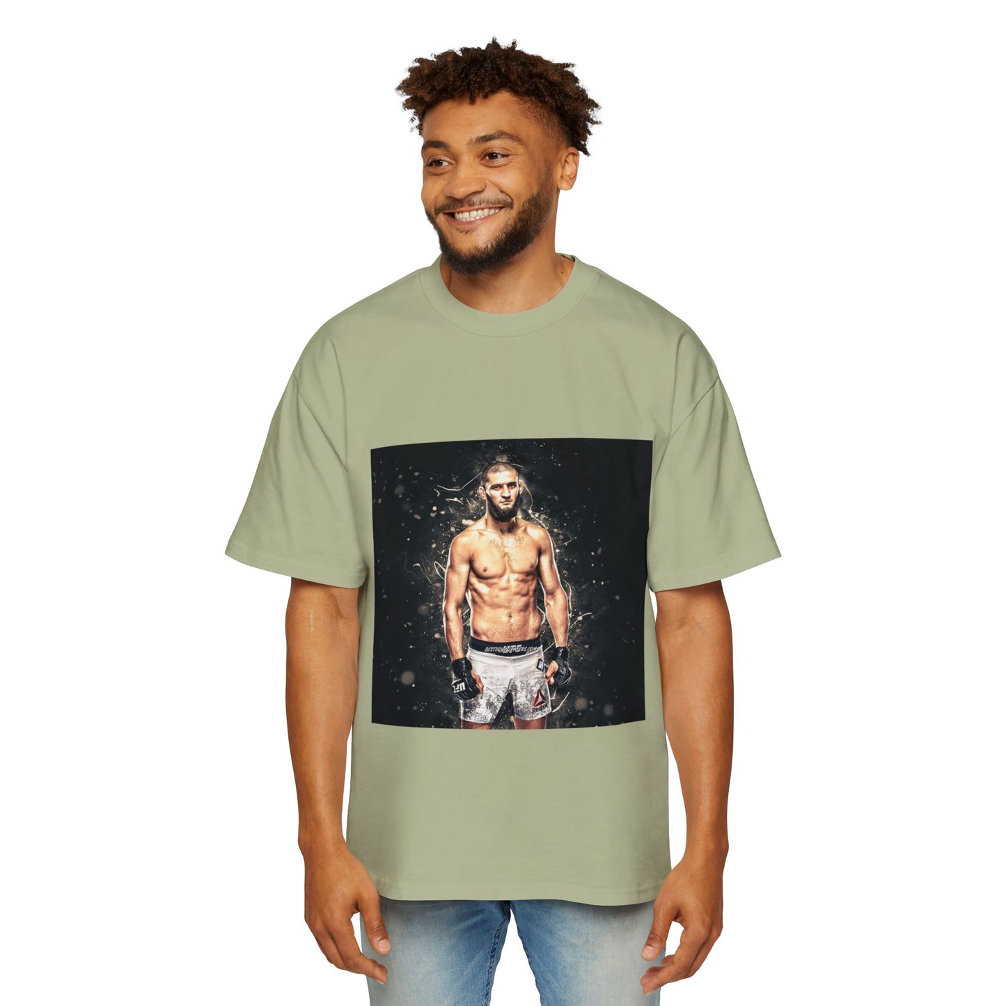 Khamzat Chimaev Men's Heavy Oversized Tee