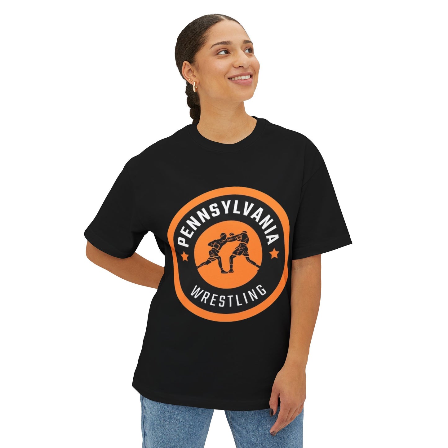 Pennsylvania Wrestling Unisex Oversized Boxy Tee