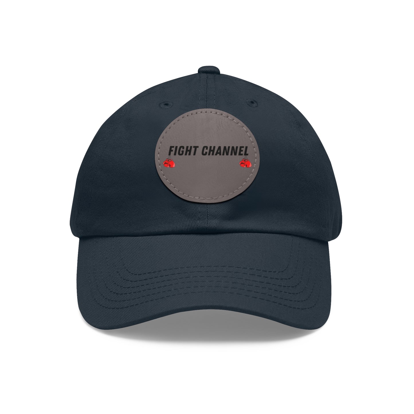 Fight Channel Dad Hat with Leather Patch (Round)