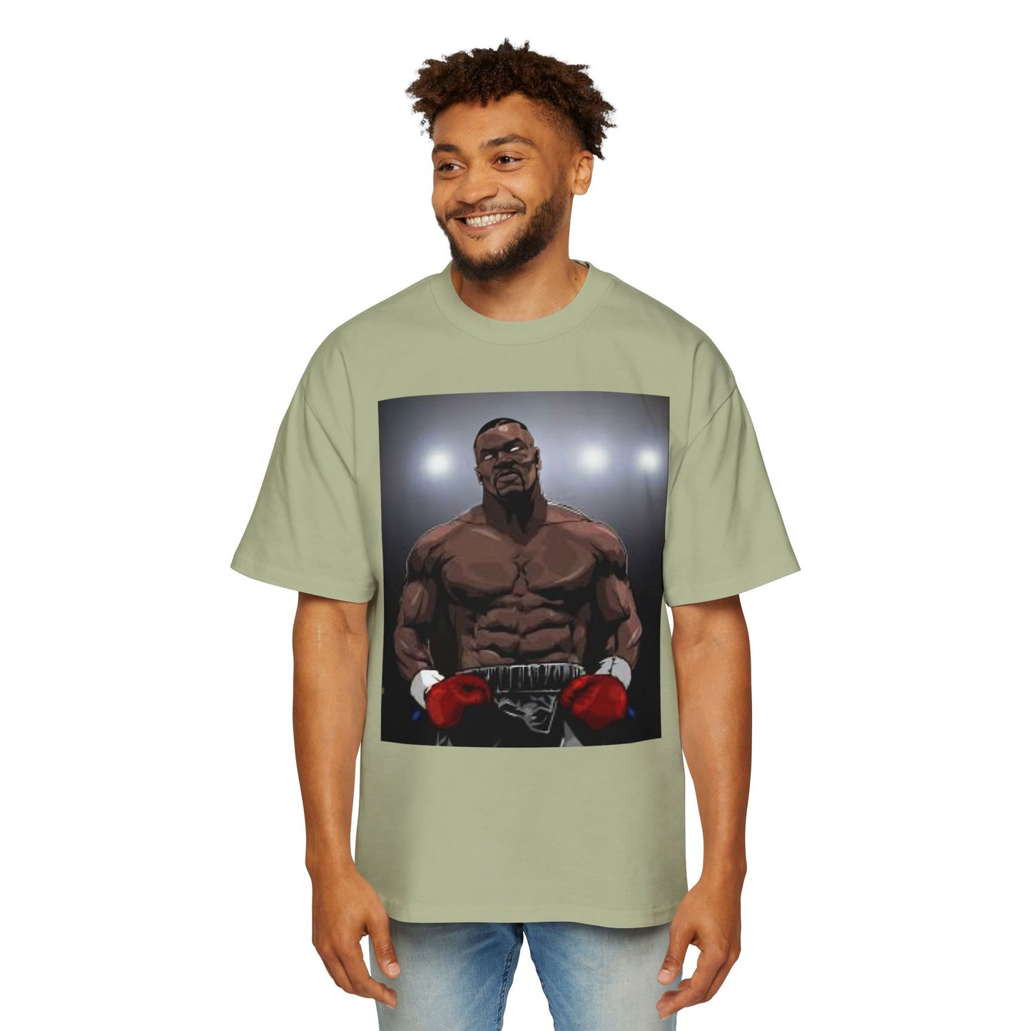 Mike Tyson Fight Channel Men's Heavy Oversized Tee