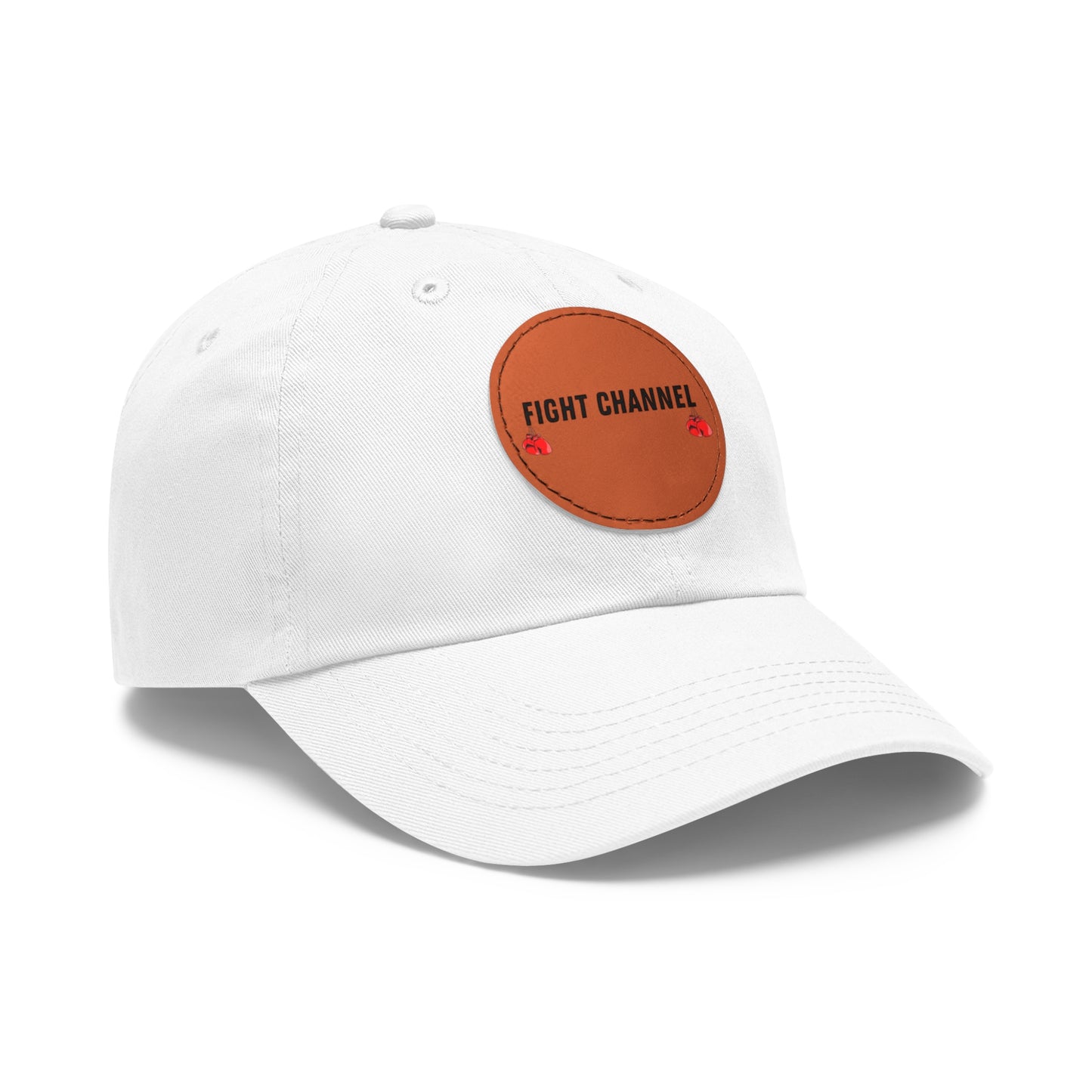 Fight Channel Dad Hat with Leather Patch (Round)