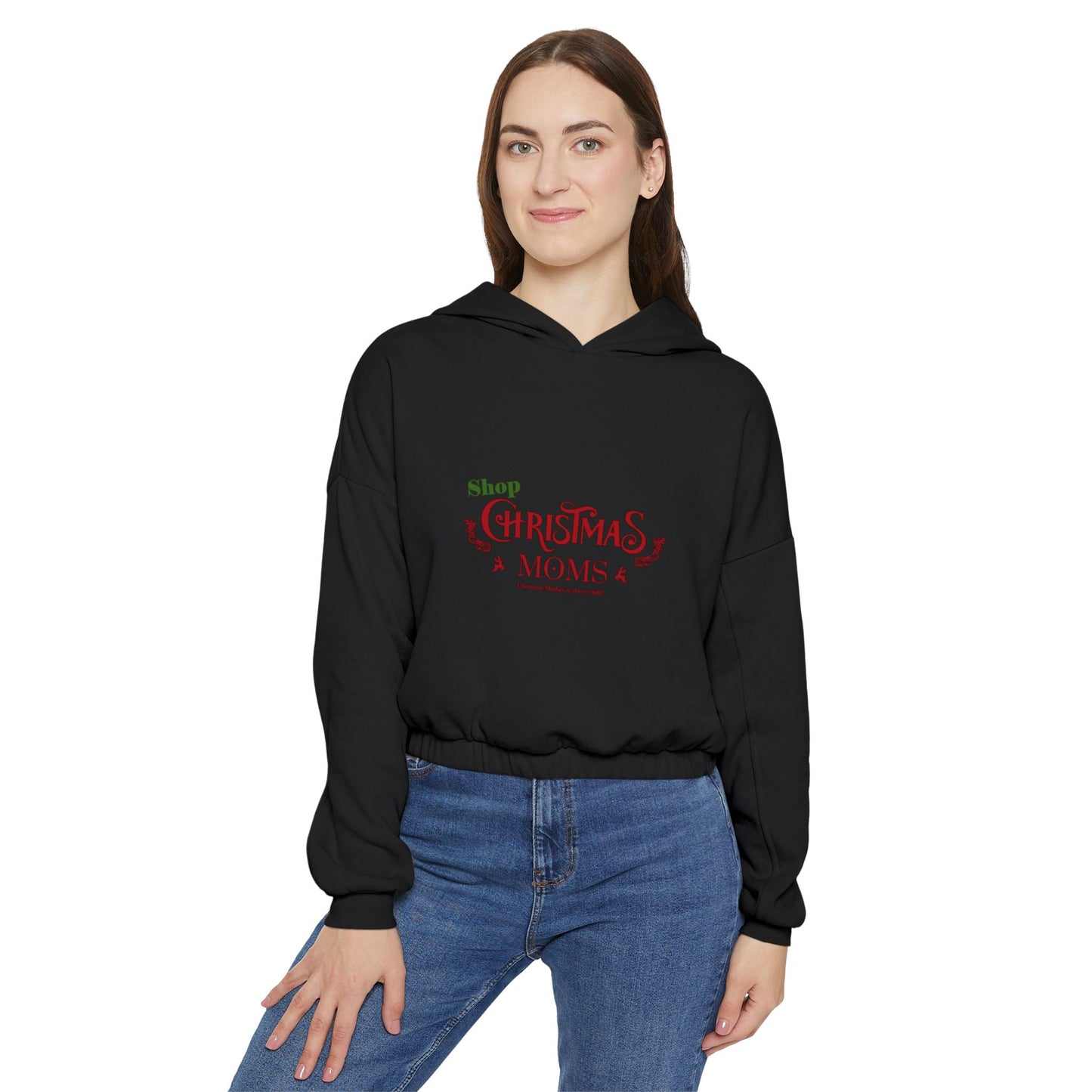 Shop Christmas Moms Women's Cinched Bottom Hoodie