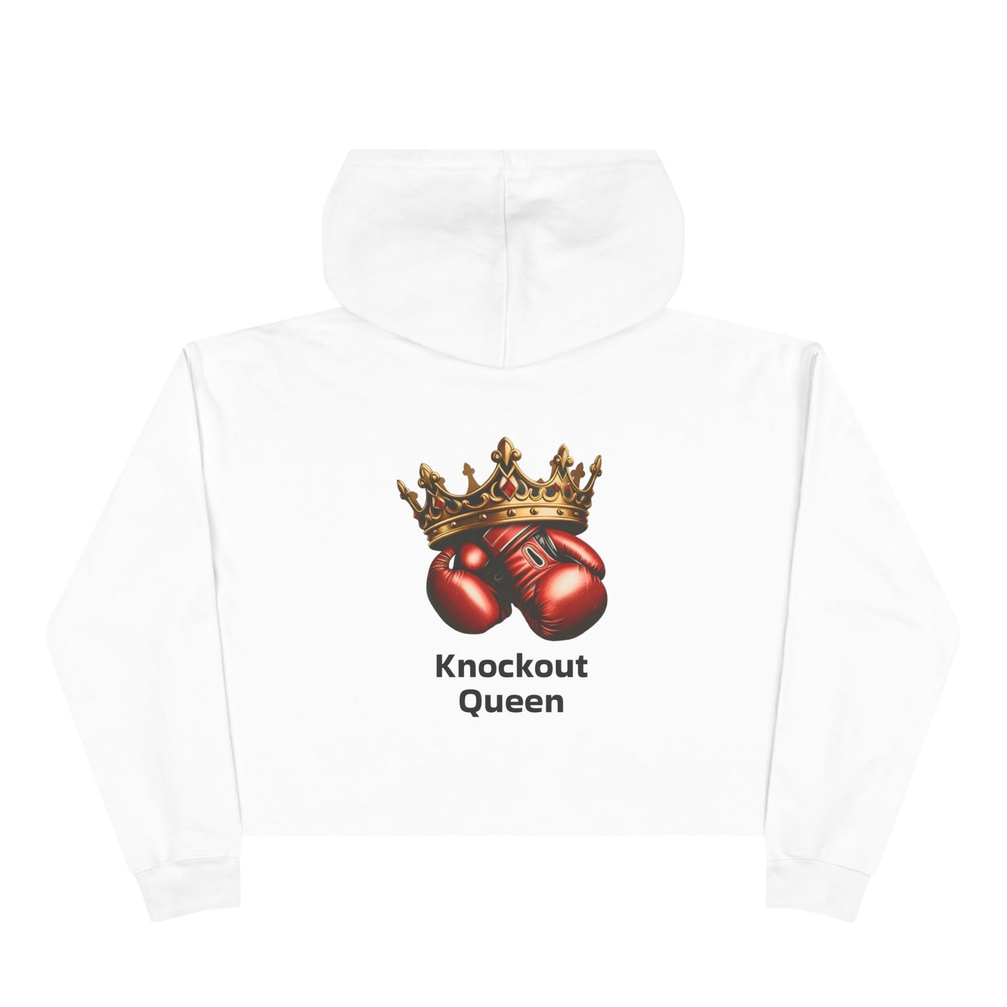 Knockout Queen Fight Channel Crop Hoodie