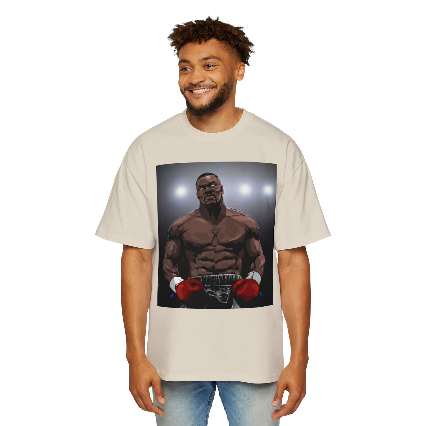 Mike Tyson Fight Channel Men's Heavy Oversized Tee