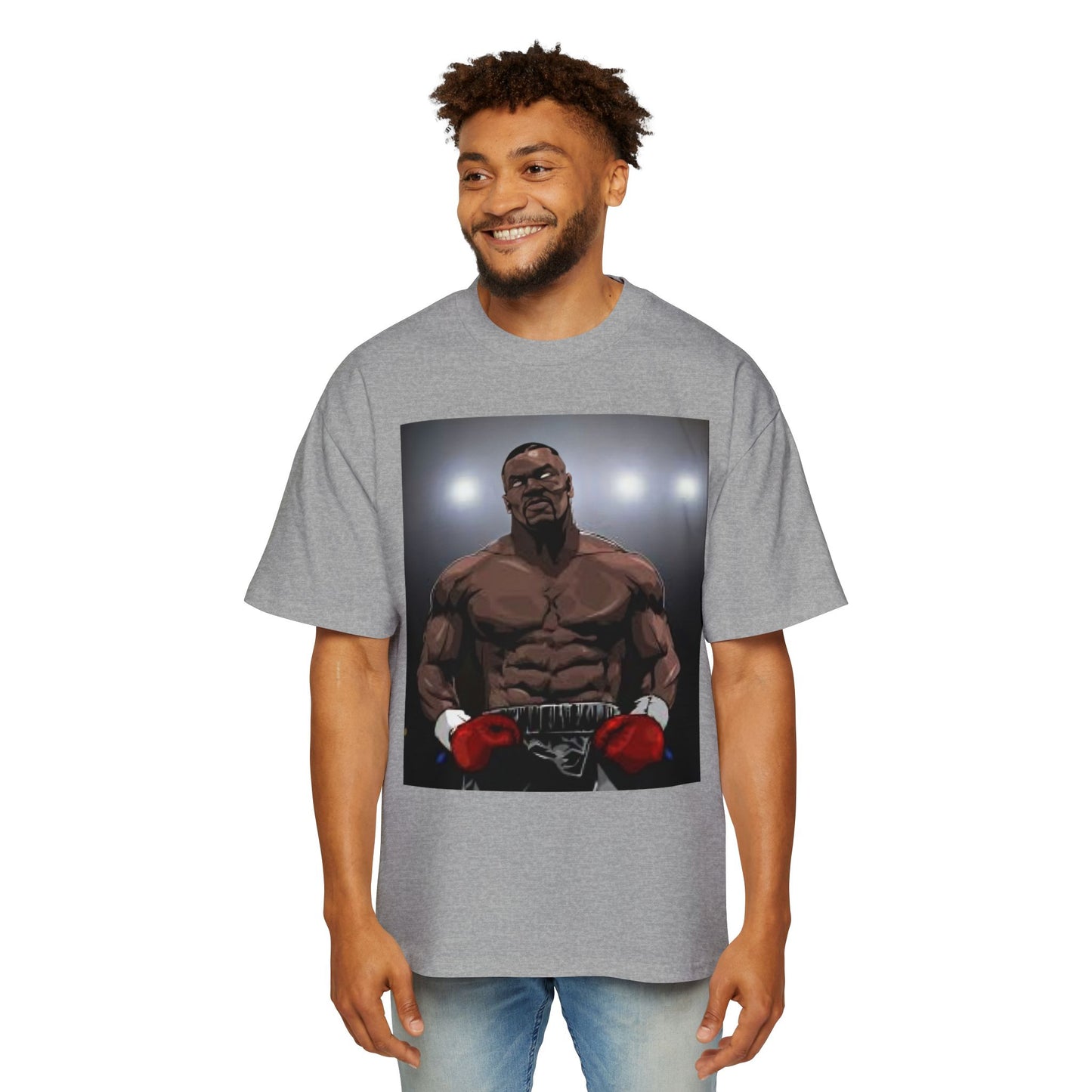 Mike Tyson Fight Channel Men's Heavy Oversized Tee