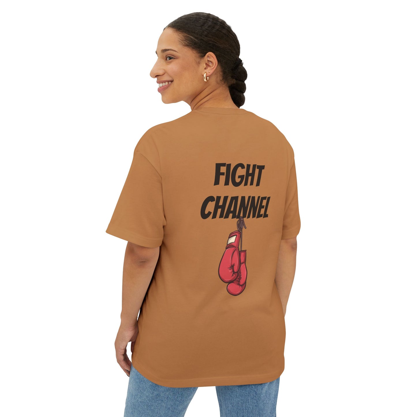 Iowa Wrestling Fight Channel Unisex Oversized Boxy Tee