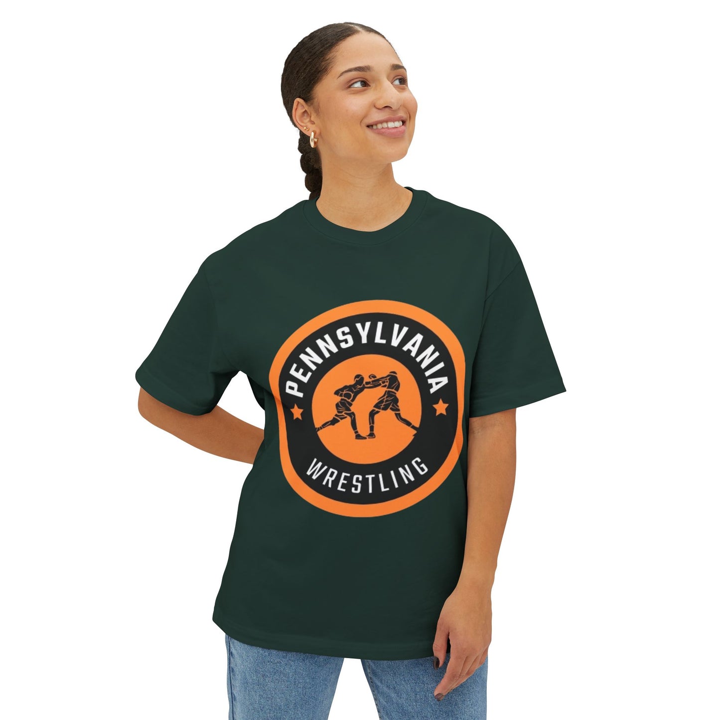 Pennsylvania Wrestling Unisex Oversized Boxy Tee