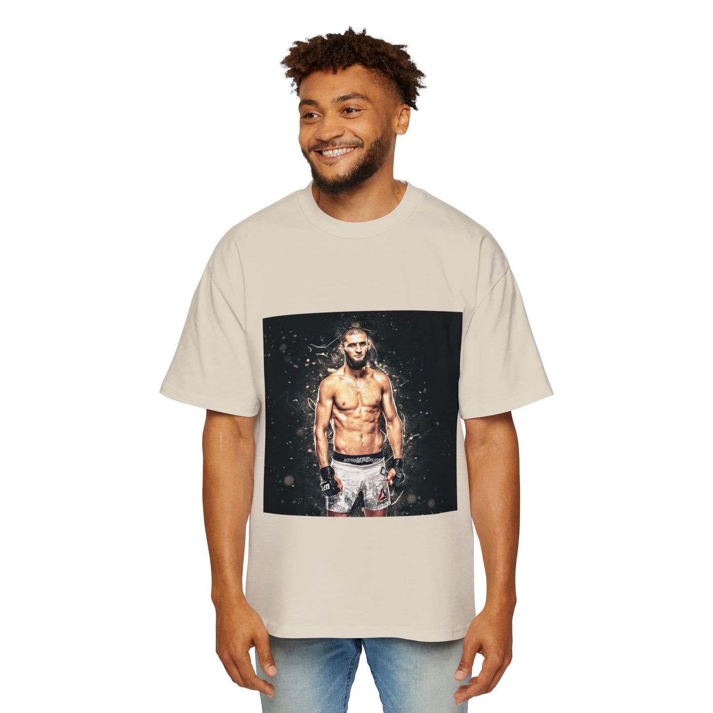 Khamzat Chimaev Men's Heavy Oversized Tee