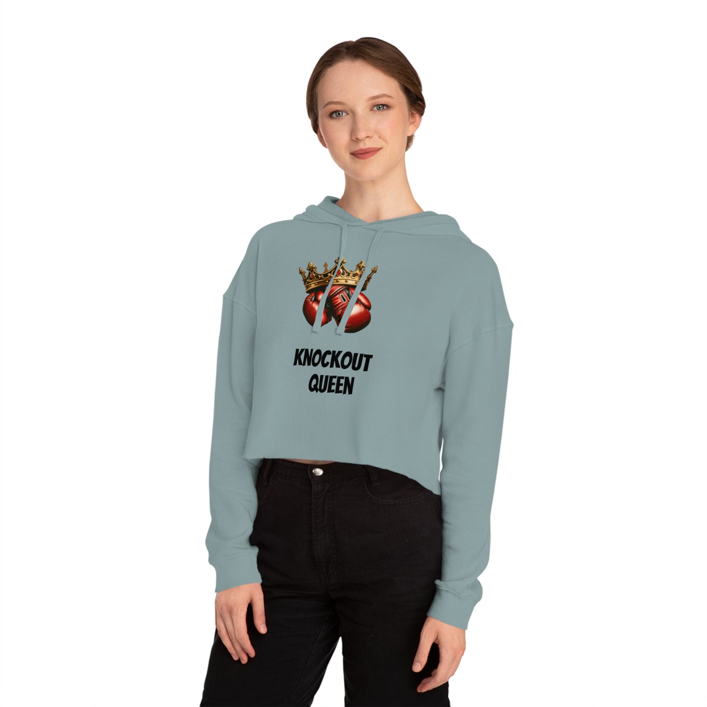 Knockout Queen Women’s Cropped Hooded Sweatshirt