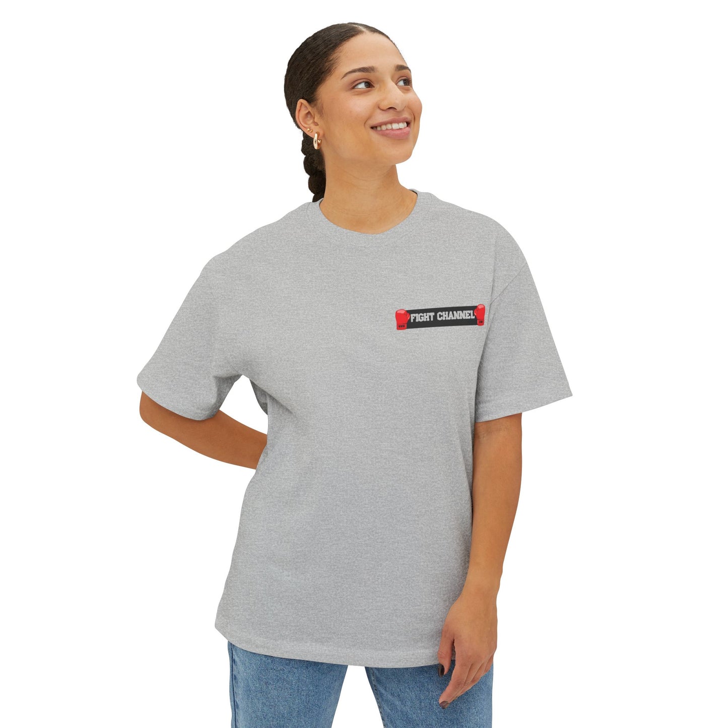 Fight Channel Logo Unisex Oversized Boxy Tee