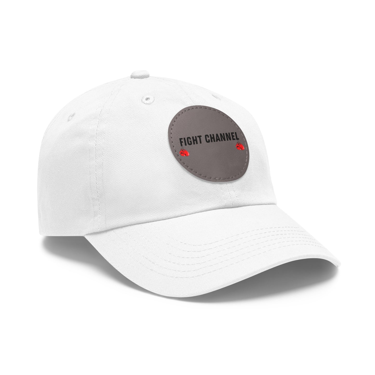 Fight Channel Dad Hat with Leather Patch (Round)