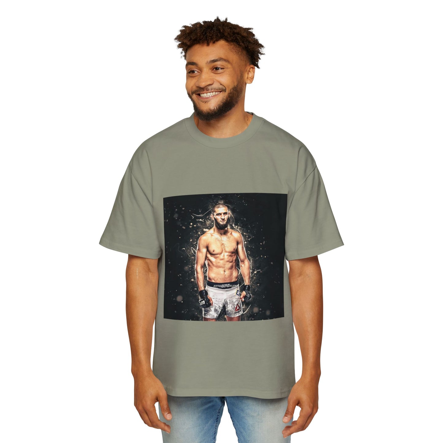 Khamzat Chimaev Men's Heavy Oversized Tee