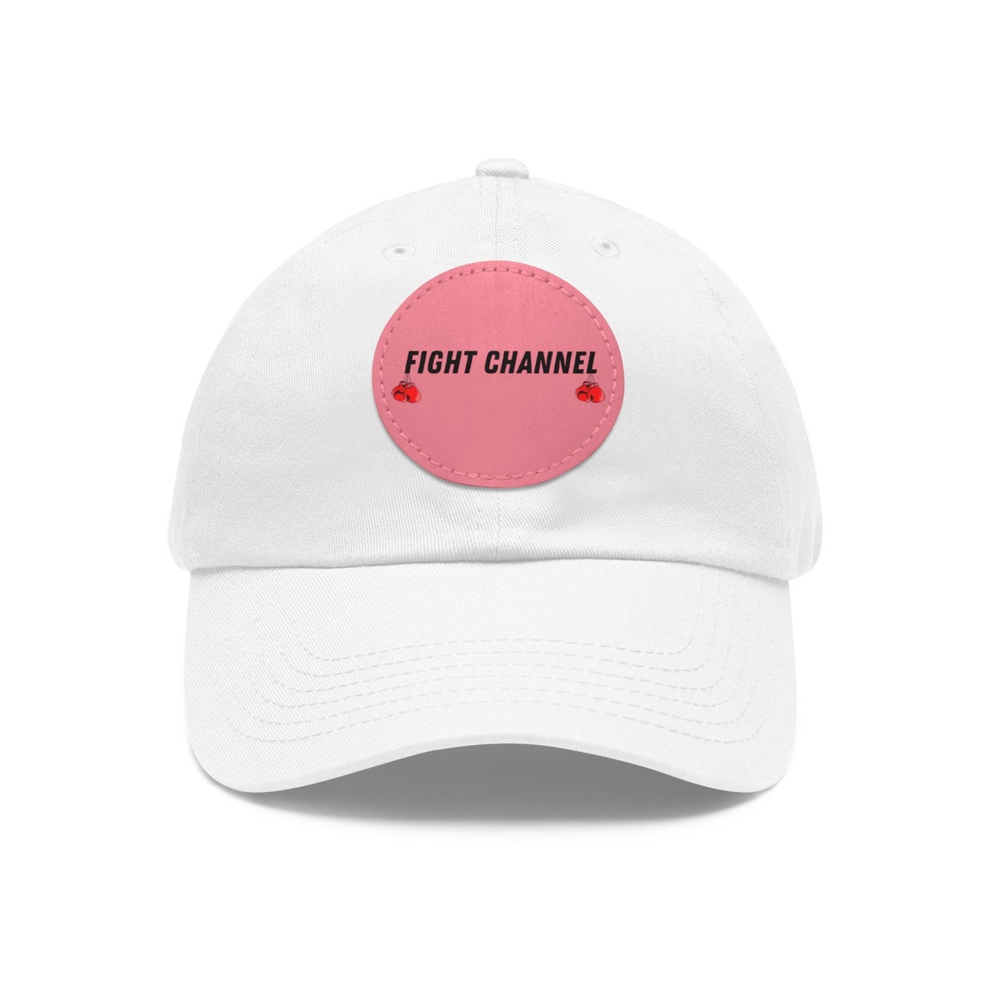 Fight Channel Dad Hat with Leather Patch (Round)