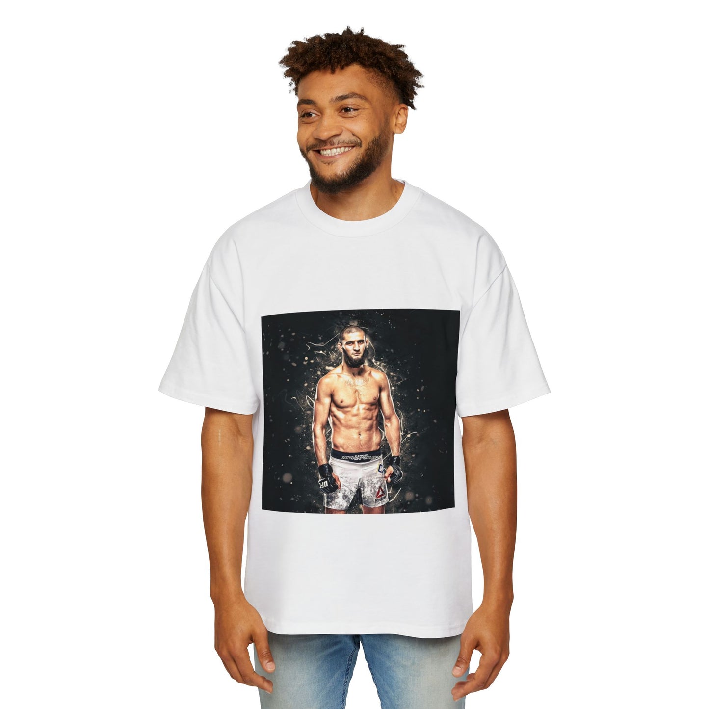 Khamzat Chimaev Men's Heavy Oversized Tee