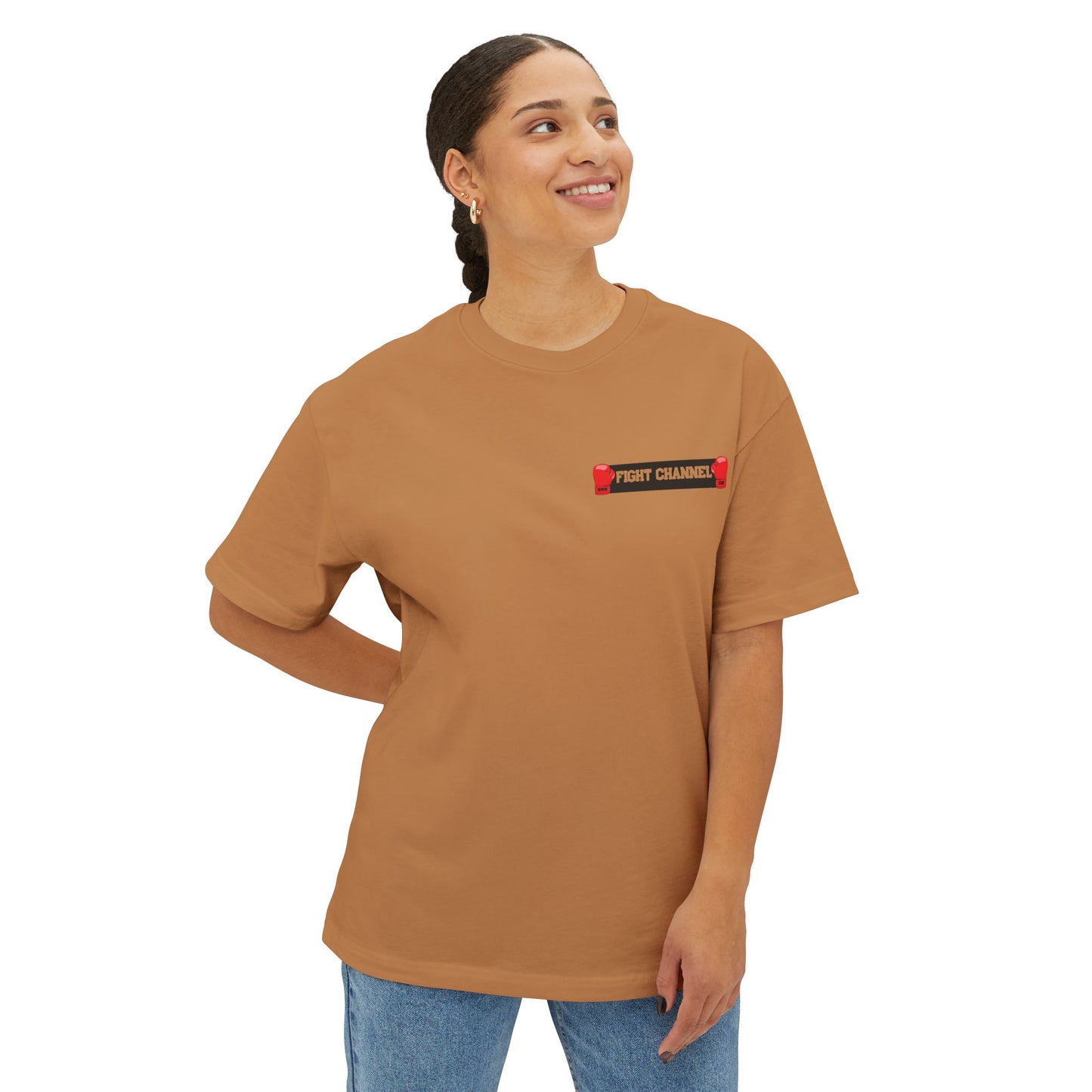 Fight Channel Logo Unisex Oversized Boxy Tee