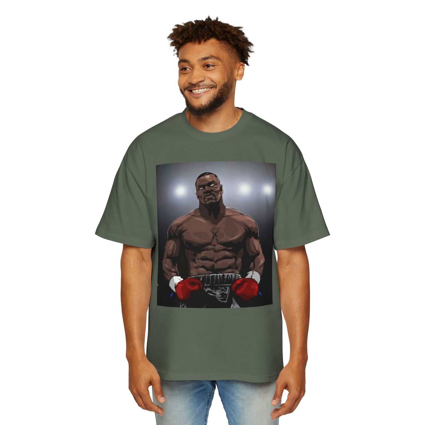 Mike Tyson Fight Channel Men's Heavy Oversized Tee