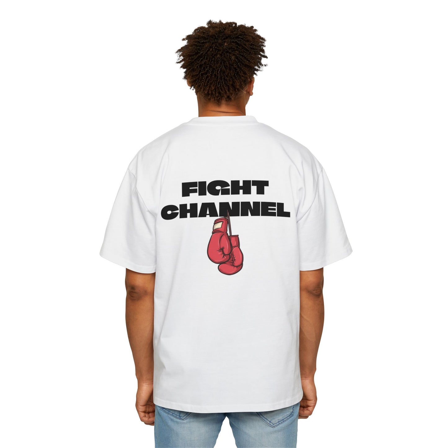 FIGHT CHANNEL Men's Heavy Oversized Tee