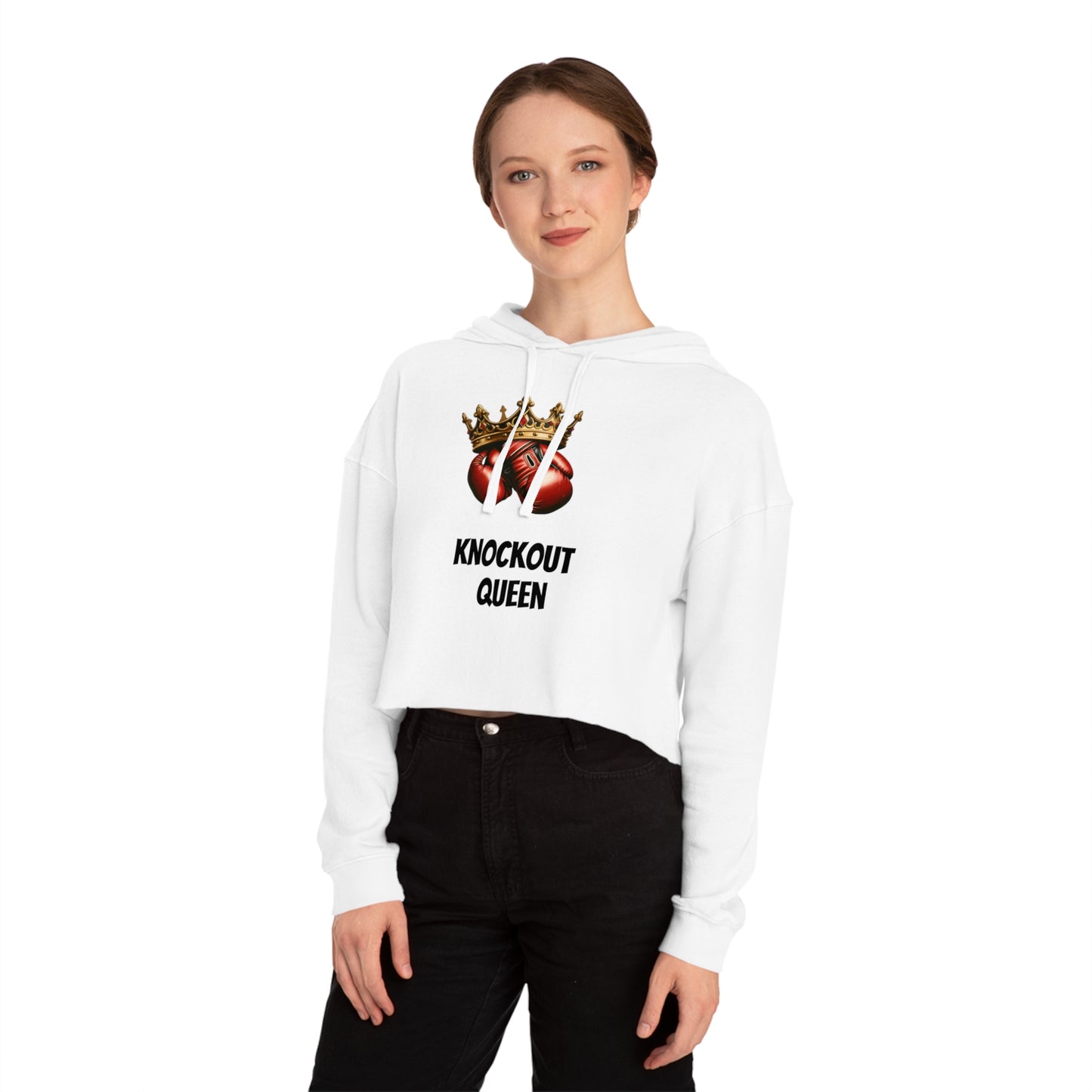 Knockout Queen Women’s Cropped Hooded Sweatshirt