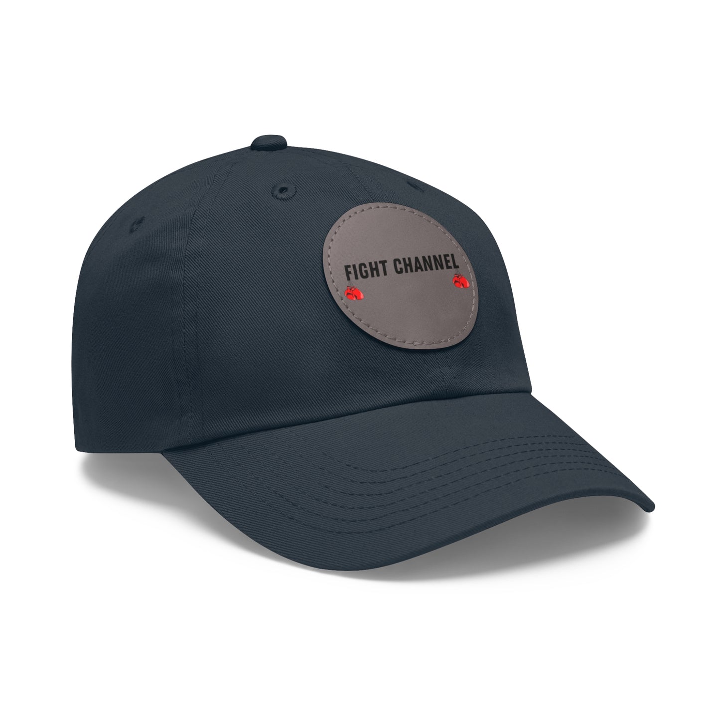 Fight Channel Dad Hat with Leather Patch (Round)