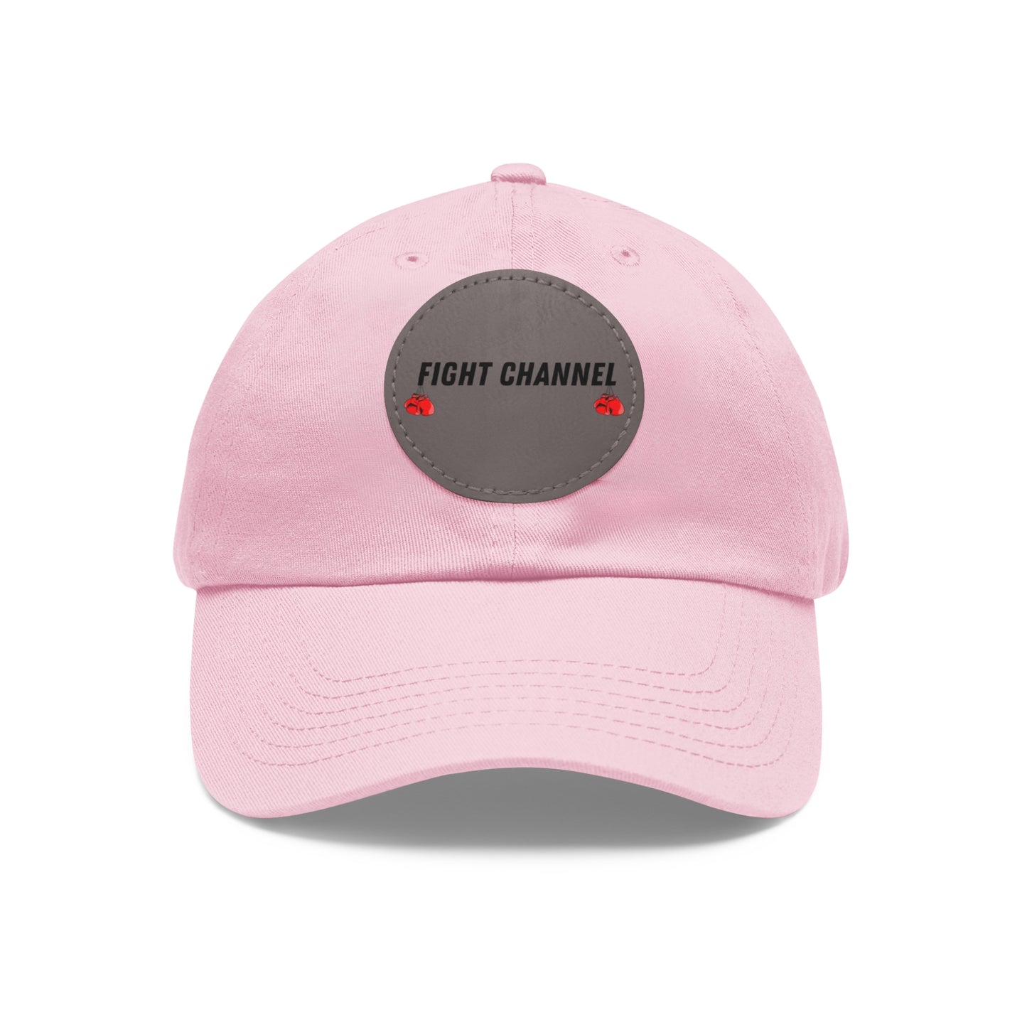 Fight Channel Dad Hat with Leather Patch (Round)