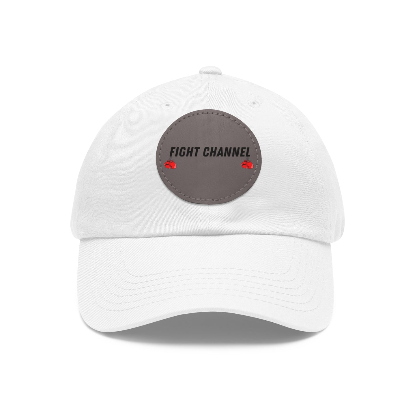 Fight Channel Dad Hat with Leather Patch (Round)