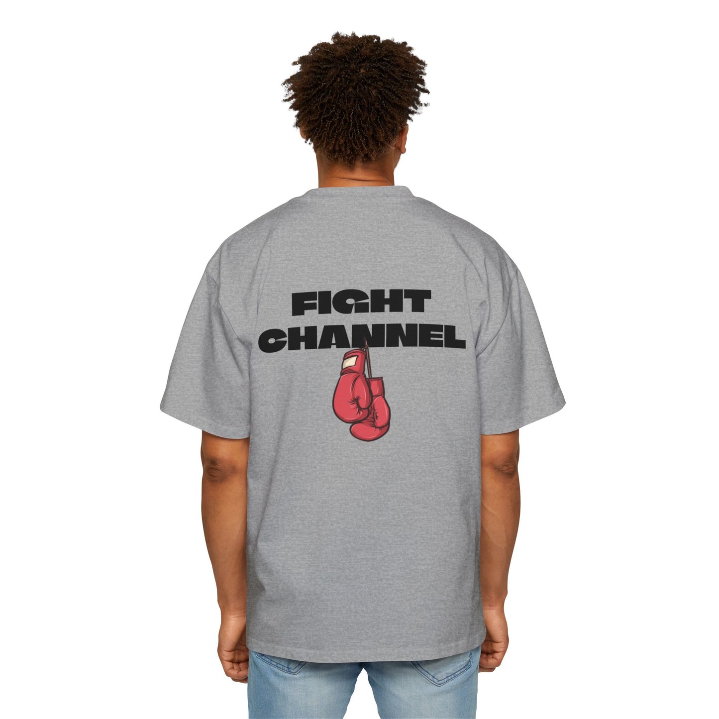 FIGHT CHANNEL Men's Heavy Oversized Tee