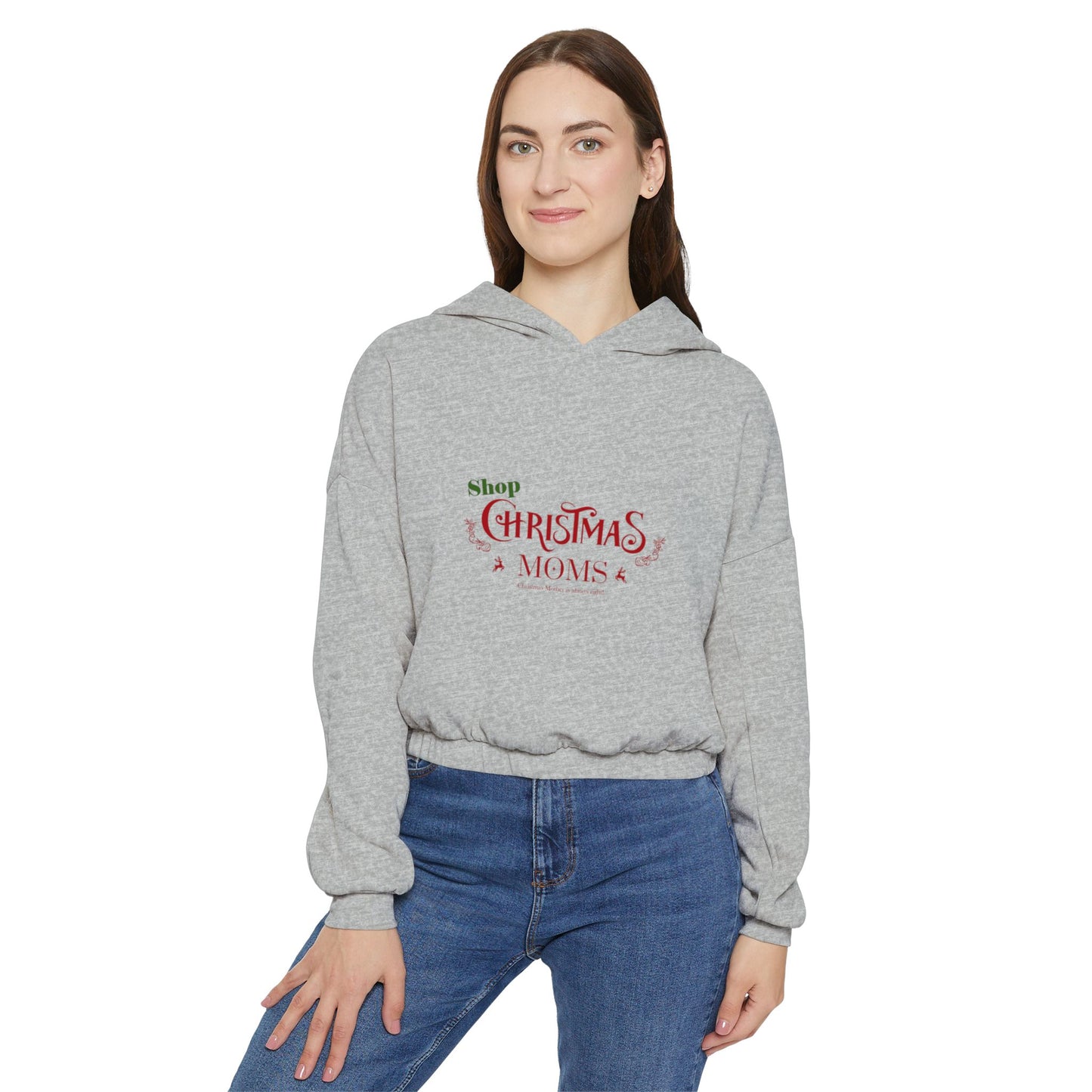 Shop Christmas Moms Women's Cinched Bottom Hoodie